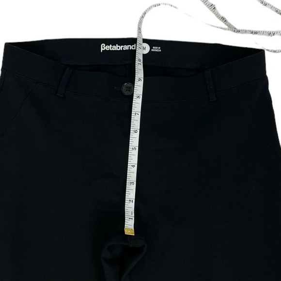 Betabrand Women’s Medium Black Pull-on Faux Pocket Straight Leg Pant - Picture 9 of 11